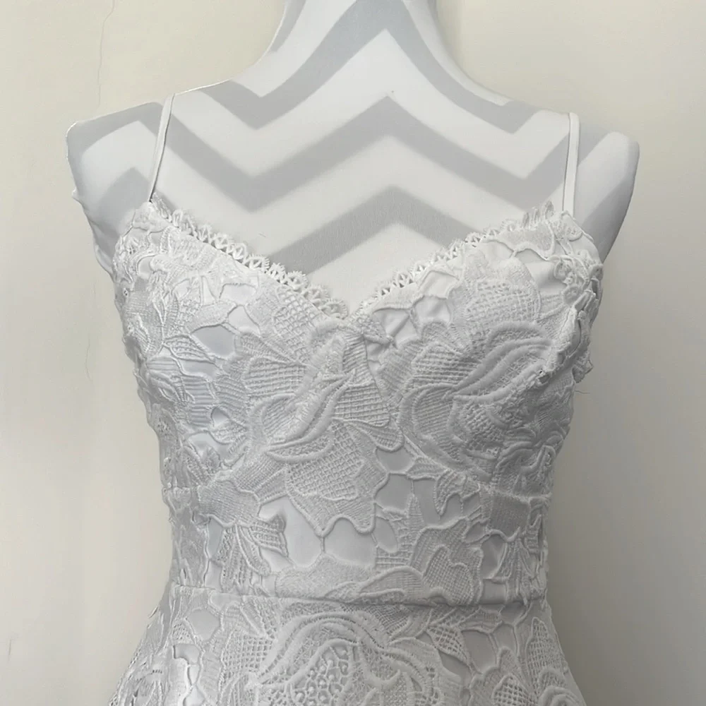 Lulus Nora Lee White Sleeveless Lace Midi Dress With Pockets Size XS - Picture 5 of 11